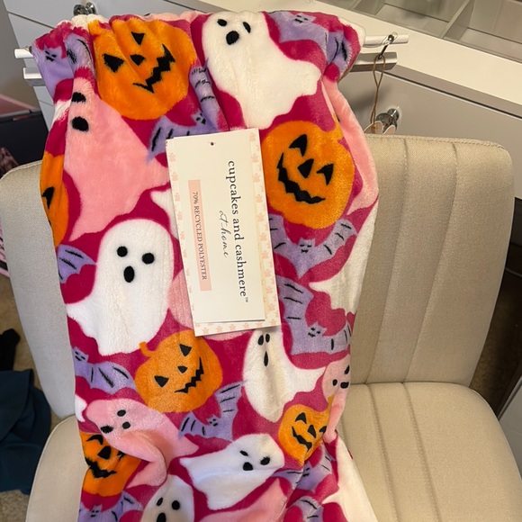 Cupcakes & Cashmere Halloween Blanket - Pink, Orange, White - Picture 1 of 2